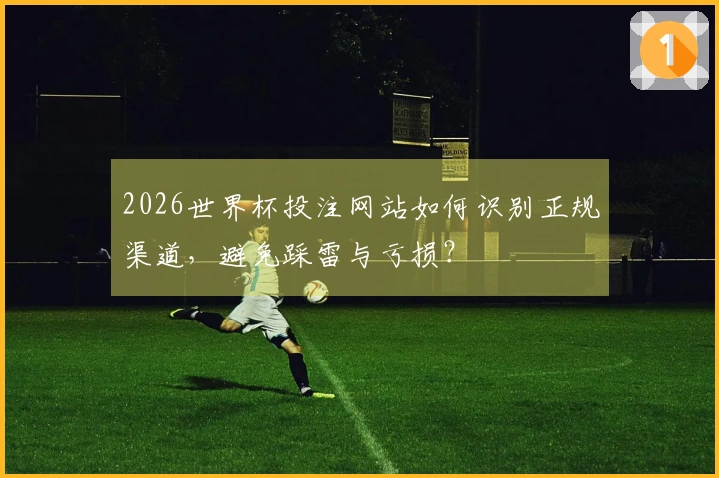 2026世界杯投注网站如何识别正规渠道，避免踩雷与亏损？